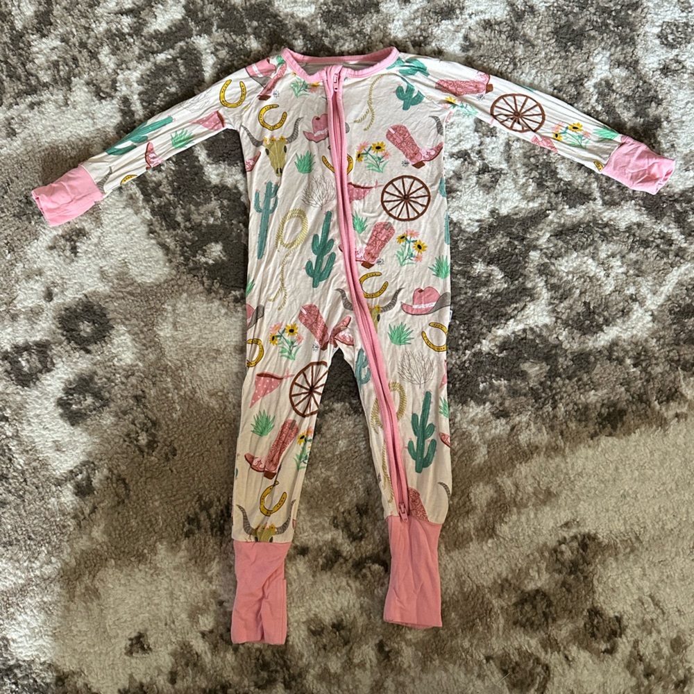 Little Sleepies pink ready to rodeo